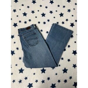 Lee Womens Bootcut Jeans Size 8 Short Blue Stretch Denim